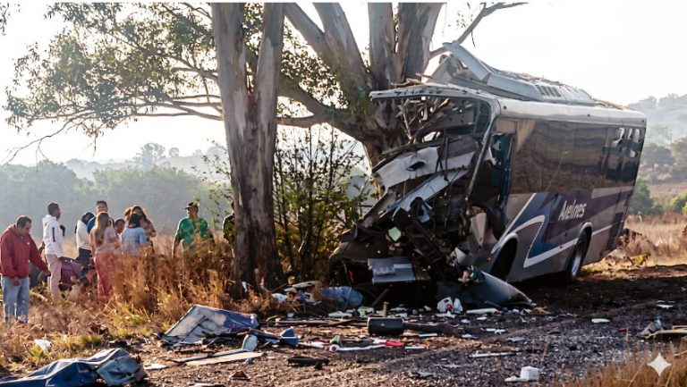 Accidente de autobús en Querétaro deja al menos 9 fallecidos y varios lesionados