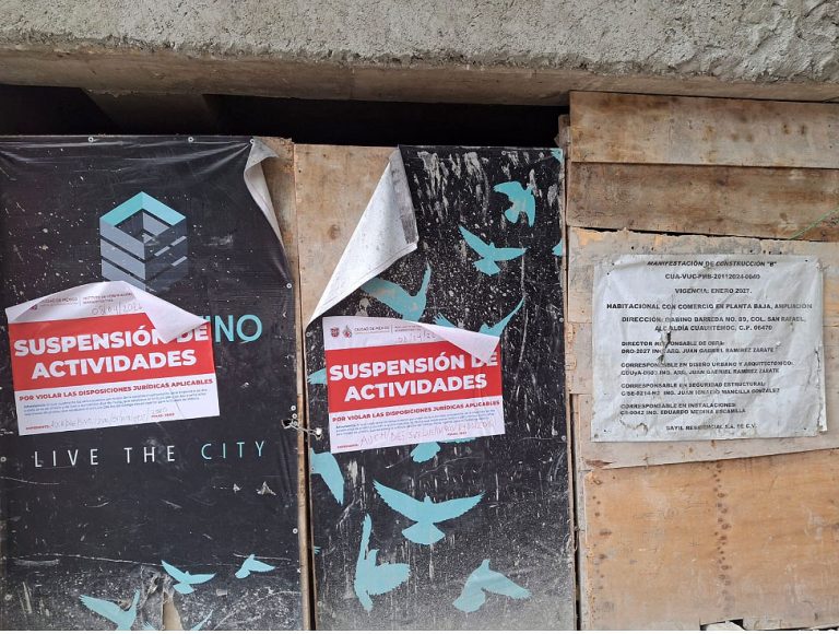 Suspenden actividades en obra condominal de Gabino barreda 89 colonia San Rafael, alcaldía Cuauhtémoc