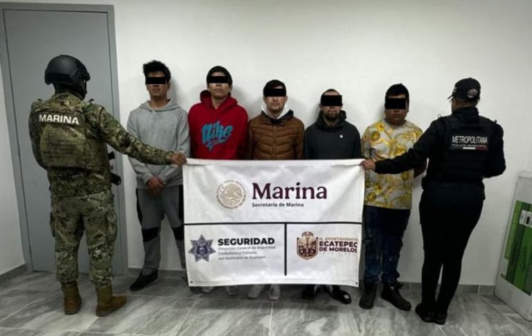 Marina detiene a 22 miembros de “Los Crazy Group” y “Los Manzanos”, grupos generadores de violencia en Ecatepec