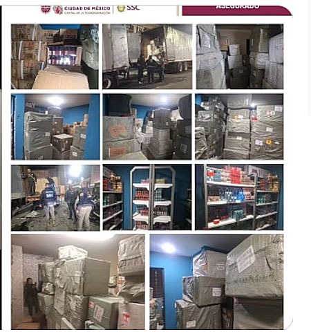 Decomisan en Ciudad de México casi 80 toneladas de perfumes y cosméticos