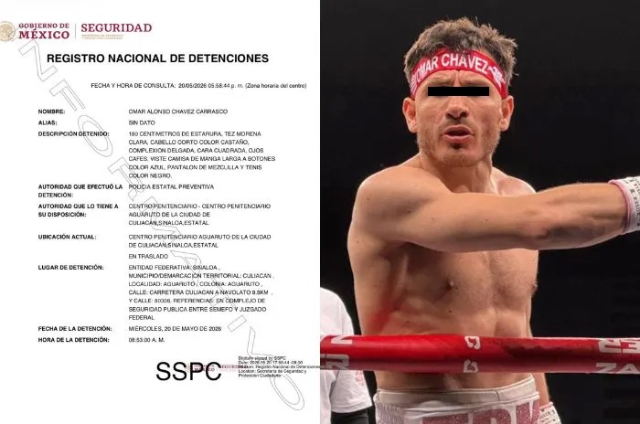 Hijo de Julio César Chávez es detenido en Culiacán