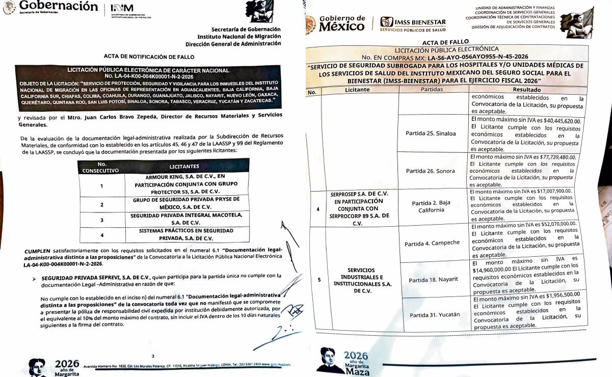 Acusan a hijo de esposa de Bartlett y Rocha Cantú de acaparar contratos