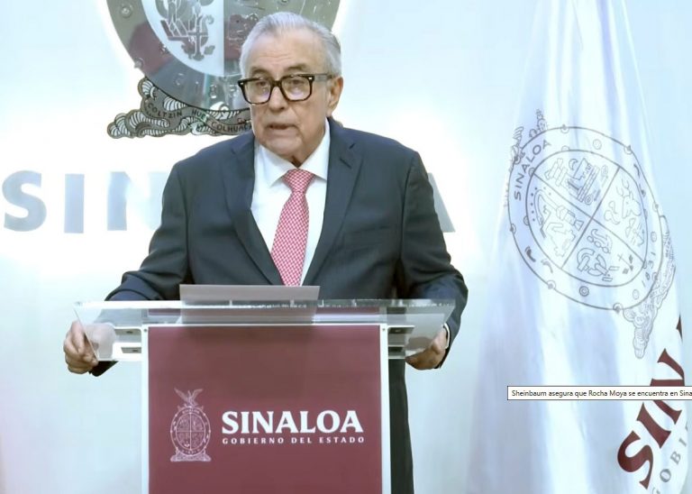 Sheinbaum asegura que Rocha Moya se encuentra, en Sinaloa
