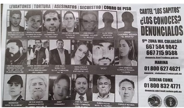 Rubén Rocha y Pedro Inzunza aparecieron en narcovolantes, acusados de nexos con “Los Chapitos”