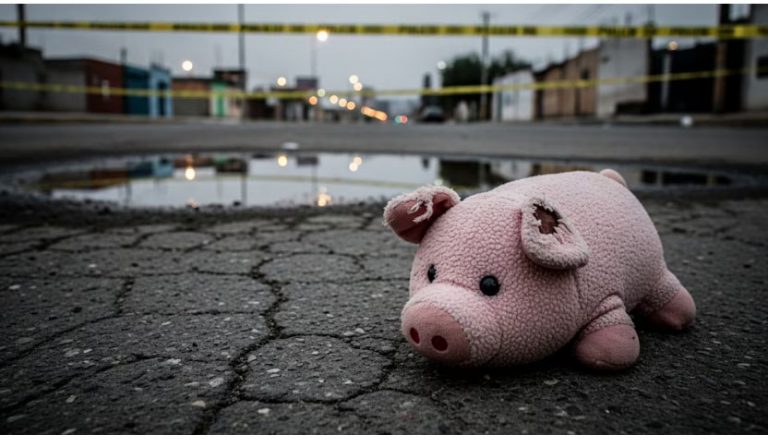 De Culiacán a Tecate: cerdito rosa reaparece en escena del crimen en Baja California