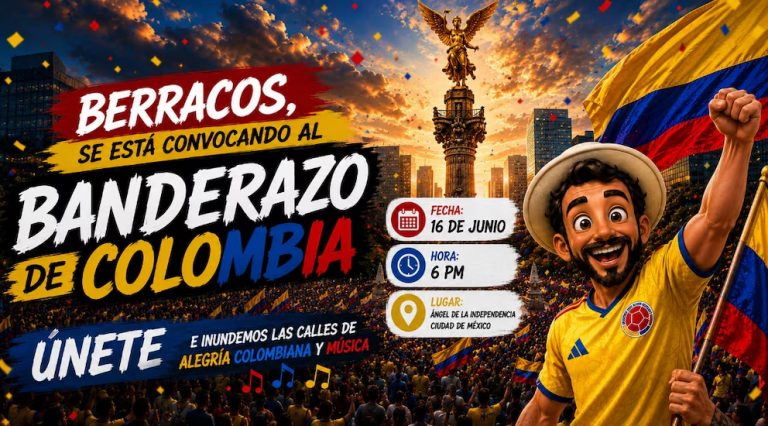 Colombianos tomarán el Ángel de la Independencia en México, convocan al primer gran banderazo