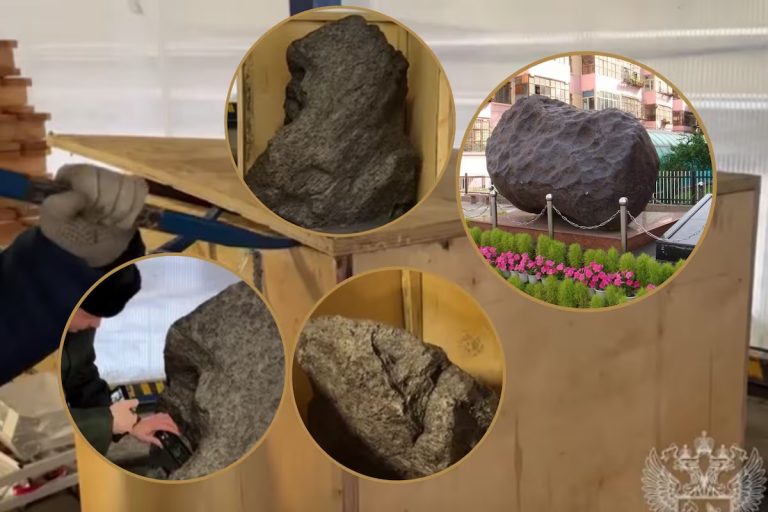 Aduana rusa abrió una caja declarada como “adorno de jardín” y encontró un meteorito Aletai