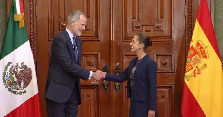 Recibe Claudia Sheinbaum al Rey Felipe VI de España en Palacio Nacional