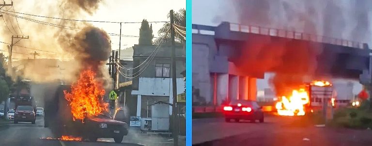 Michoacán reporta 24 bloqueos carreteros; queman vehículos y hay 1 muerto