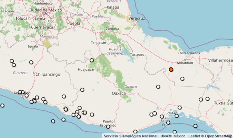 Temblor hoy 25 de septiembre se registró un sismo, de magnitud 4.0 en Veracruz