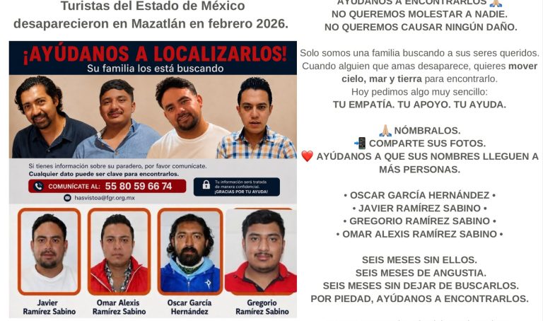 Cierran casta México-Toluca familiares de mexiquenses desaparecidos en Mazatlán, Sinaloa el pasado 26 de febrero de 2026