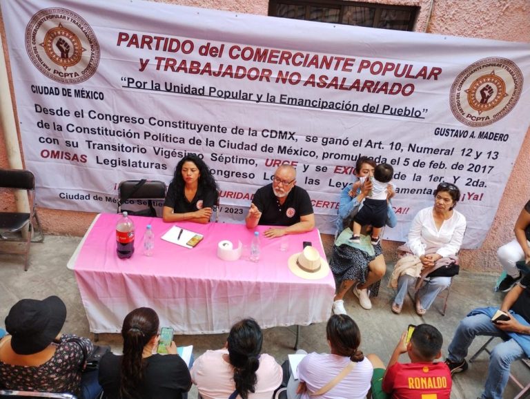 Integrantes del Comerciante Popular y Trabajador No Asalariado de la CdMx, se unen al Paro Nacional de Transportistas
