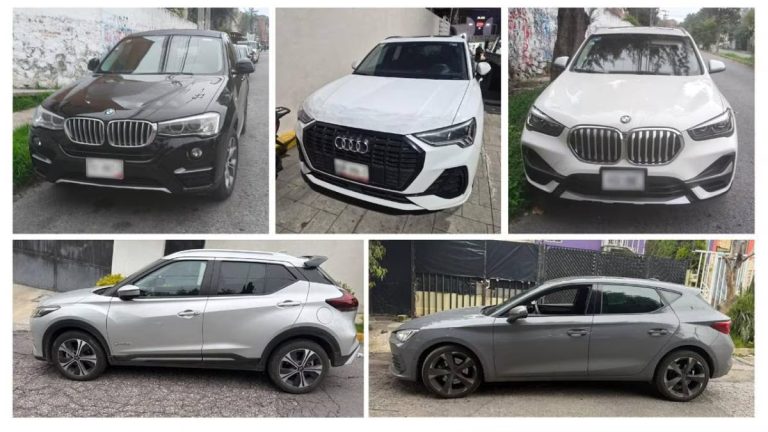 Recuperan autos de alta gama robados en la CDMX; tres detenidos