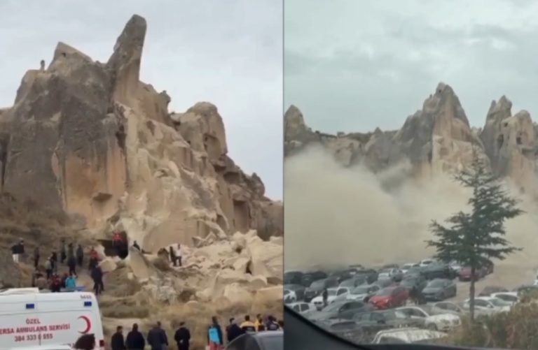 Tragedia en Capadocia: se desploma formación rocosa en zona turística