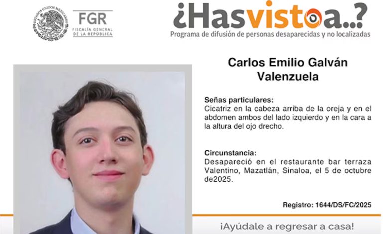 Luego de 5 años de desaparición de Carlos Emilio; FGR asegura el bar “Terraza Valentino”, en Mazatlán
