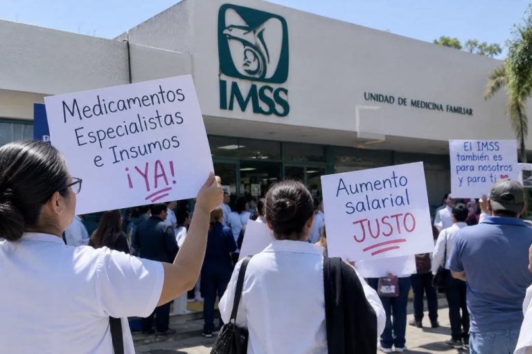 Trabajadores del IMSS exigen incremento salarial del 10% y la destitución de la dirigencia sindical