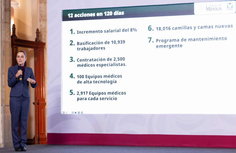Gobierno Federal presenta 12 acciones para mejorar el IMSS en 120 días