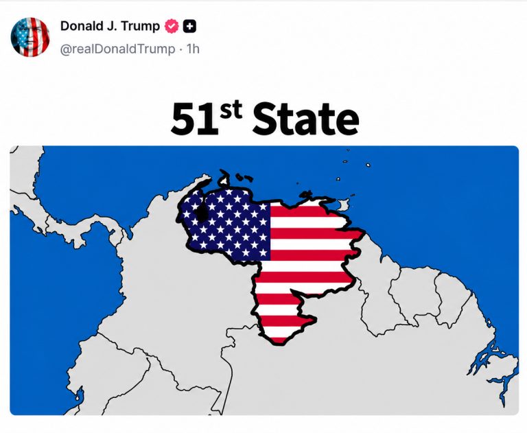 Trump plantea que Venezuela sea el estado 51 de EU y presume cargamento de crudo