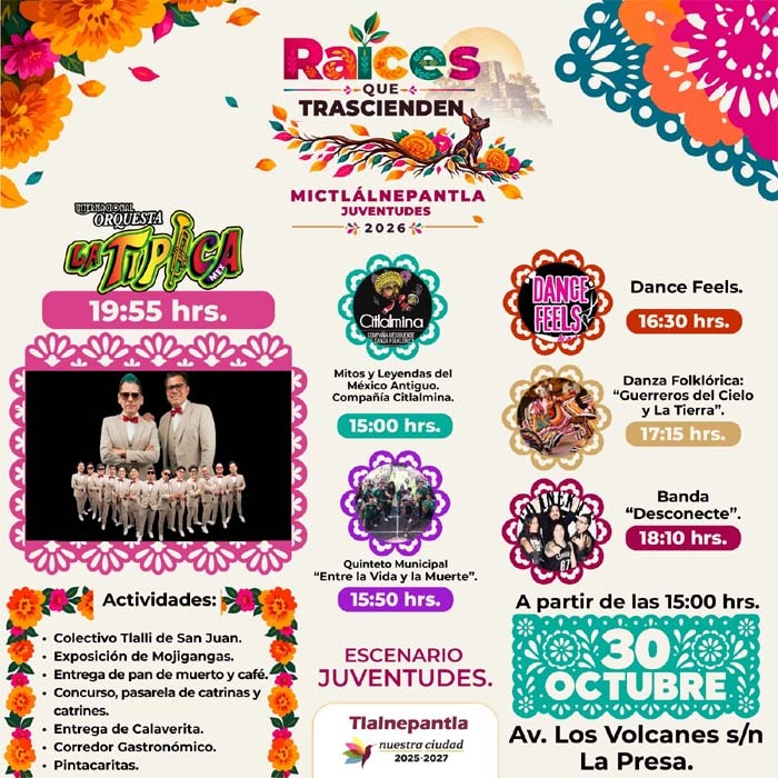 Tlalnepantla anuncia el Festival «Raíces que Trascienden Mictlánepantla 2026»